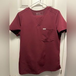 FIGS Burgundy Scrub Set